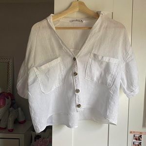 Zara Linen Cotton Top